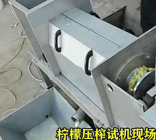 檸檬壓榨機(jī)試機(jī)現(xiàn)場 檸檬壓榨機(jī)試機(jī)現(xiàn)場